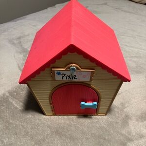Red and Tan Dog House Toy